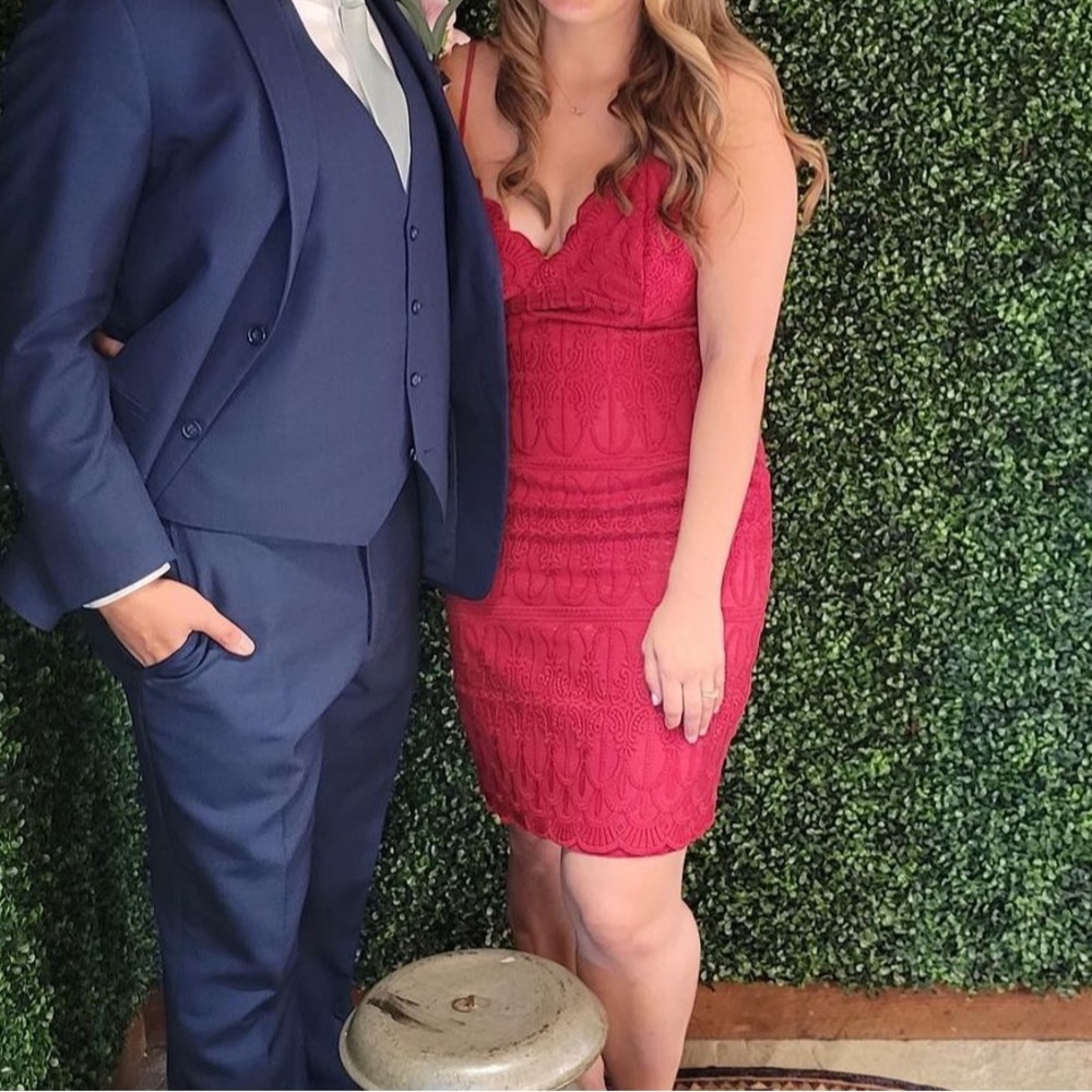 Lulus Red Lace Mini-Dress